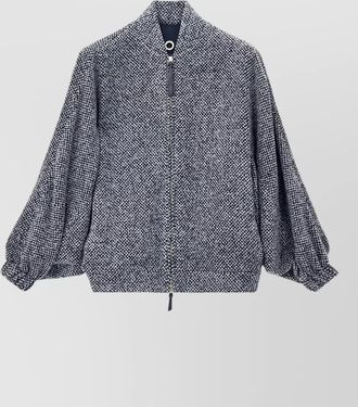 Giorgio Armani cashmere silk boucl&eacute; oversized bomber jacket