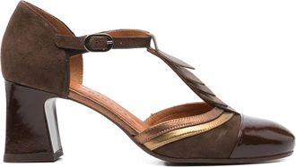 Chie Mihara 65 mm pumps met blokhak en T-bandje - Bruin