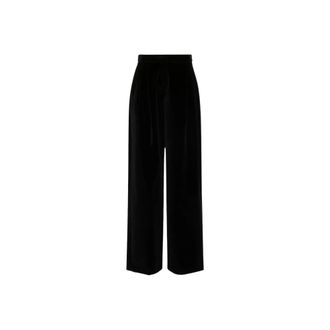 Max Mara Mister Fluwelen Broek - Dames - Wijde Broeken - Zwart - S - Katoen - Broeken
