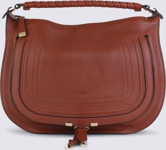 Chlo&eacute; Brown Leather Marcie Shoulder Bag