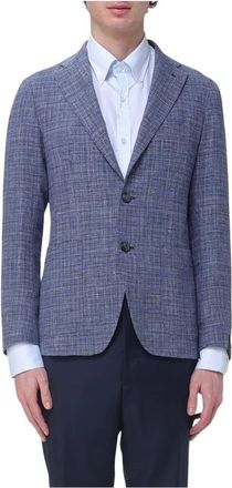 Tagliatore 1Smc 22K Blazer - Heren - Business blazers - Blauw - 2XL - Leer - Kostuums