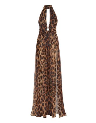 Philipp Plein Lange Jurk Leopard