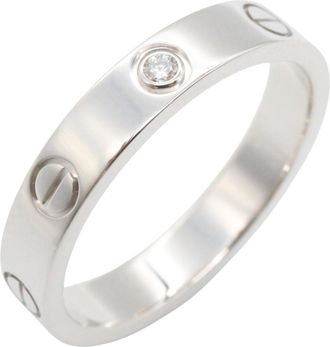 Cartier Silver Clear White Gold (18K) Band Ring (Pre-Owned)