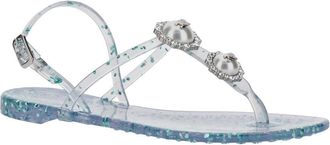 Casadei Womens Sandal With Crystal Decoration Multicolour Pvc