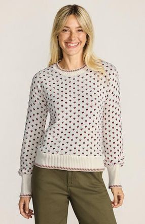 Lands End Drifter Jersey Crewneck Sweater in Holly/ivory/green at Nordstrom, Size X-Large