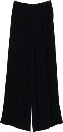 Forte_Forte Wijde broek - Dames - Wijde Broeken - Zwart - M - Broeken