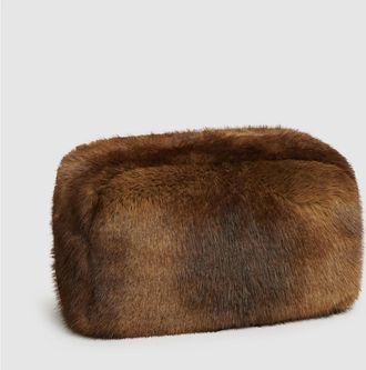 Apparis Pochette Jumbo Noor Fausse Fourrure Mink