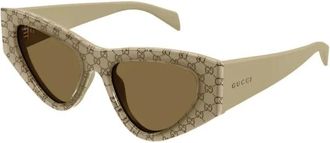 Gucci Sunglasses - female - Gucci - Sunglasses - Brown - 53 MM - Accessories