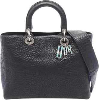 Dior Pre-owned Diorissimo leren 2-way handtas - Dames - Pre-owned - Zwart - Maat: ONE Size Leer