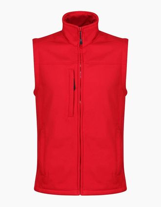 Regatta Mens Regatta Mens Flux Softshell Body Warmer - Red - Size: 44/Regular