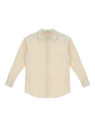 Auralee wool shirt - women - Cupro/Wool - 2 - Neutrals