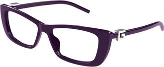 Gucci GG Logo Cat Eye Frame - Dames - Brillen - Paars - 53 MM - Accessoires
