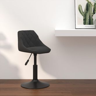 vidaXL Taburete De Cocina De Terciopelo Negro Vidaxl