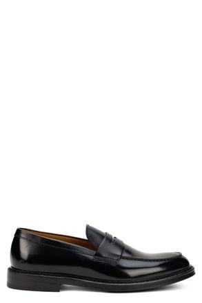 Doucal's Black Leather Loafers