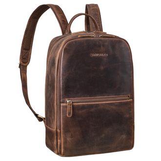 STILORD Kellis Large Vintage Genuine Leather Backpack for Men & Women - 15 Inch Laptop Rucksack - Leather Daypack for Work, University & Leisure Colour:soria 