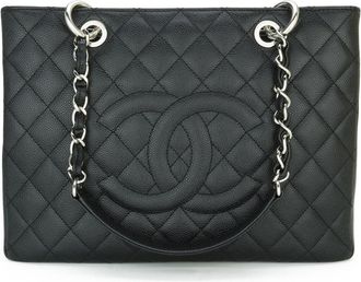 Chanel Black Caviar Leather Grand Shopper Tote