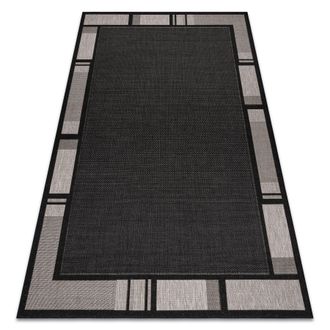 RugsX Rugsx - Alfombra De Cuerda Sisal Floorlux 20195 Negro/plateado Black 120x170 Cm