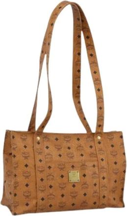 MCM Pre-owned Schoudertas - Dames - Vintage Shopper - Bruin - ONE Size - Leer - Vintage