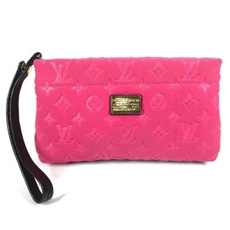 Louis Vuitton Black Galle Monogram Pink Monogram Clutch Bag Pouch (Pre-Owned)