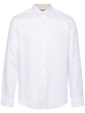 BOSS Camicia con colletto ampio - Bianco