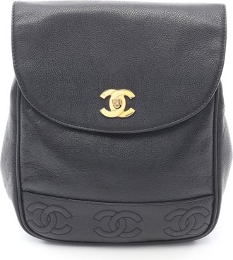 Chanel Black Grained Calfskin Backpack (Pre-Owned)