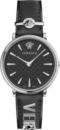 Versace Horloges - Dames - Horloges - Zwart - ONE Size - Leer - Accessoires
