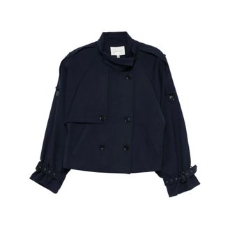 Gestuz Dames, Jassen, Blauw, Maat: XS Wol