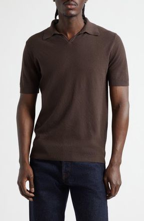 Boglioli Garment Dye Cotton Polo in Brown at Nordstrom, Size Xx-Large