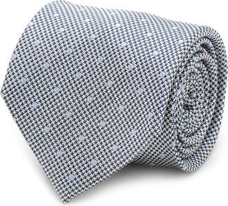 Cufflinks Inc. Houndstooth Dot Silk Tie in Gray at Nordstrom