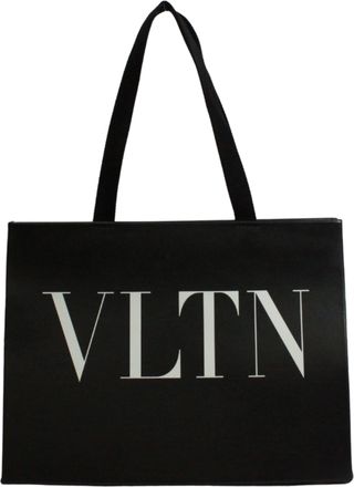 Valentino Black Leather Tote Bag (Pre-Owned)