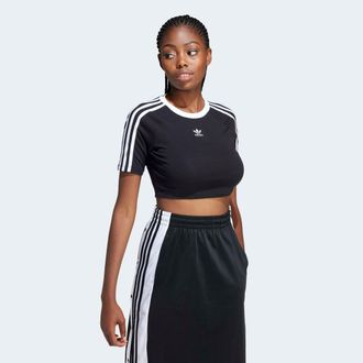 adidas adidas Originals 3 S BABY TEE sportlicher Stil, cropped, mit drei Streifen, aus Baumwollmix
