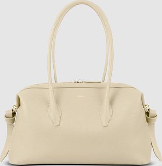 Yuzefi Sac Brioche Duffle Cuir Grain&eacute; Angora