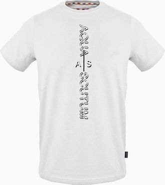 Aquascutum Mens Crew Neck Short Sleeve Jersey T-Shirt - White - Size: 2X large