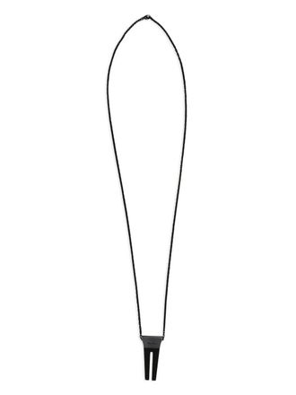Rick Owens Opne-trunk charm necklace - men - Brass - One Size - Black