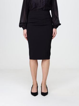 Hanita High-Waisted Jersey Pencil Midi Skirt with Back Slit