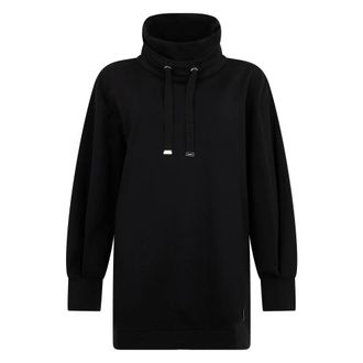Moorer Oversized sweatshirt met hoge kraag - Dames - Sweatshirts - Zwart - XS - Katoen - Hoodies & sweatvesten