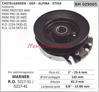 STIGA Sports Embrague Electromagn&eacute;tico Warner Cortac&eacute;sped Castelgarden Ggp Stiga 029065