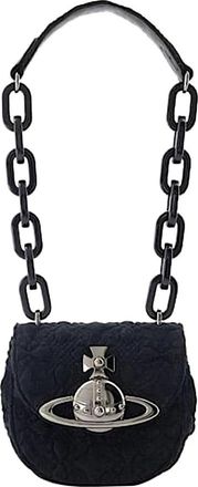 Vivienne Westwood Shoulder Bags, female, Black, Size: ONE SIZE Jodie Saddle Bag