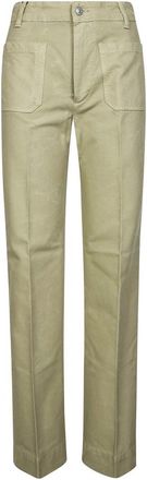 Victoria Beckham Alina Jeans Regular - Dames - Wijde Broeken - Grijs - W27 - Broeken