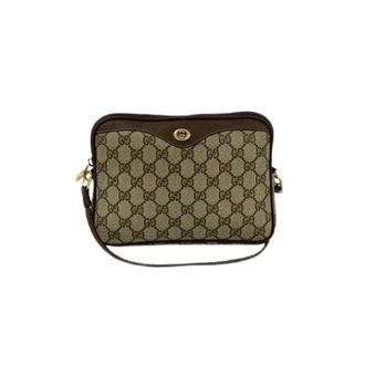 Gucci Pre-owned Cross Body Bags, female, Brown, Size: ONE SIZE Pre-owned Leather PVC Mini Shoulder Bag