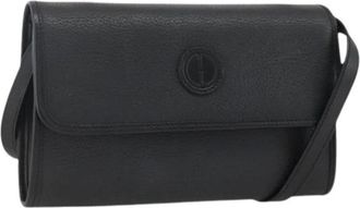 Gucci Pre-owned Cross Body Bags, female, Black, Size: ONE SIZE Pre-owned Vintage Leather Shoulder Bag