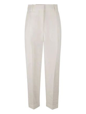 Alexander McQueen pressed-crease trousers - White