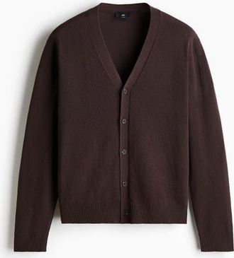 H&M Relaxed Fit Cardigan in Dark Brown at Nordstrom, Size Xx-Large