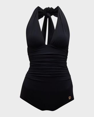 Dolce & Gabbana Halter One-Piece Swimsuit