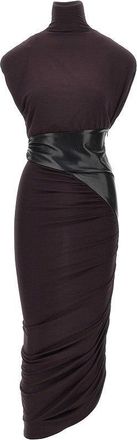 Andamane Stretch viscose long dress Woman 42