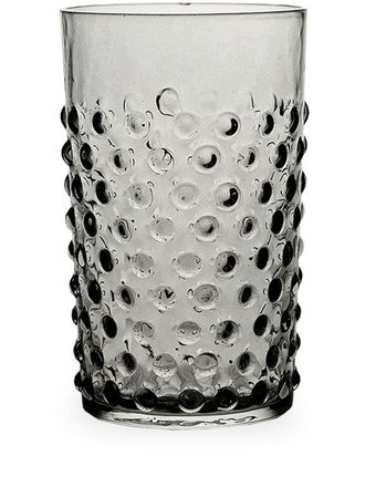 Klimchi Zes glazen met textuur - Grijs