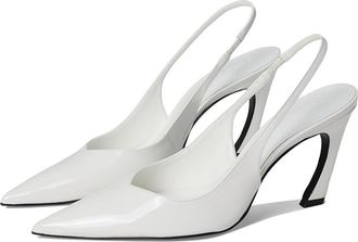 Schutz Lexi Sling High Womens Heels White : 10.5 M, Leather