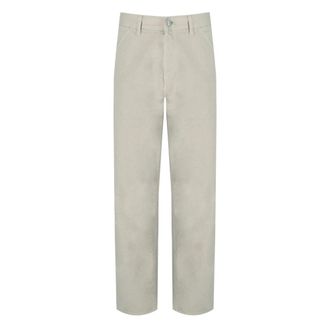 Carhartt Work in Progress Carhartt Wip, Chinos, male, Beige, Size: W33 Beige Cotton Trousers with Knee Patches