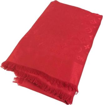 Louis Vuitton Pre-owned Monogram Stole - Dames - Vintage Accessoires - Rood - ONE Size - Wol - Vintage