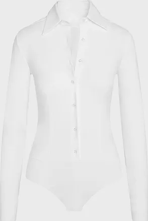 Commando Button-Front Oxford Bodysuit